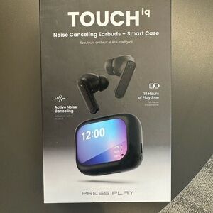 TOUCH iq Noise Canceling Earbuds + Smart Case - Black